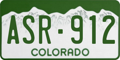 CO license plate ASR912