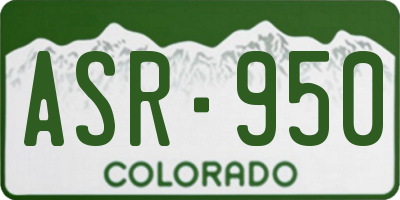 CO license plate ASR950