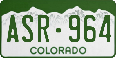 CO license plate ASR964