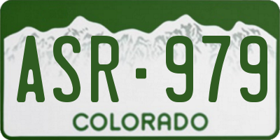 CO license plate ASR979