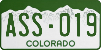 CO license plate ASS019