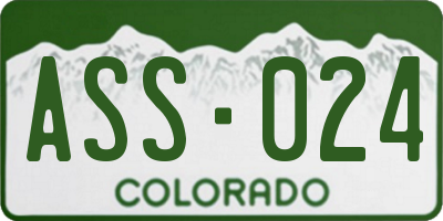 CO license plate ASS024