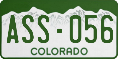 CO license plate ASS056