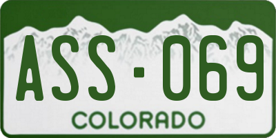 CO license plate ASS069