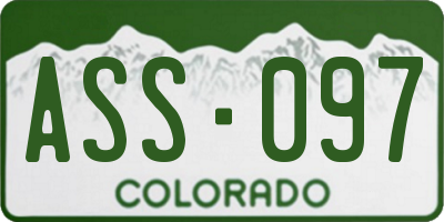 CO license plate ASS097