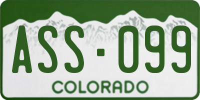 CO license plate ASS099