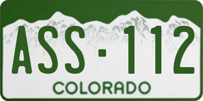 CO license plate ASS112
