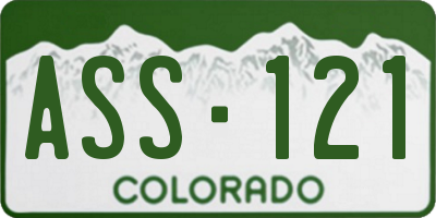 CO license plate ASS121