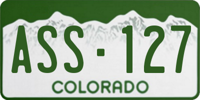 CO license plate ASS127