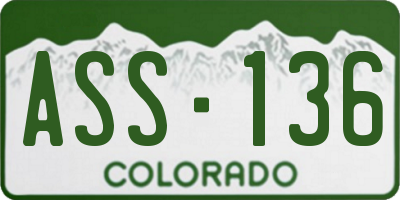 CO license plate ASS136