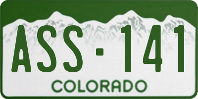 CO license plate ASS141