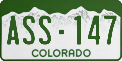CO license plate ASS147