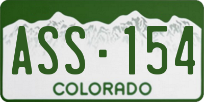 CO license plate ASS154