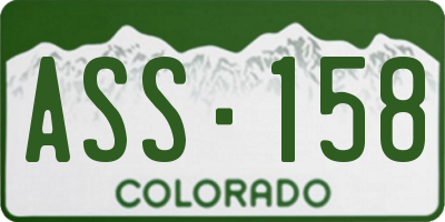 CO license plate ASS158