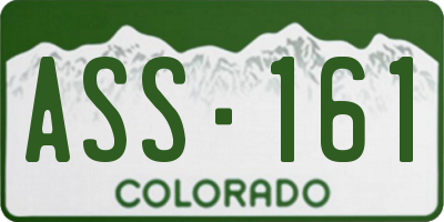 CO license plate ASS161