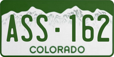 CO license plate ASS162
