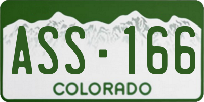 CO license plate ASS166