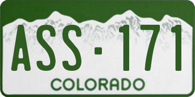 CO license plate ASS171