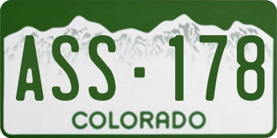 CO license plate ASS178