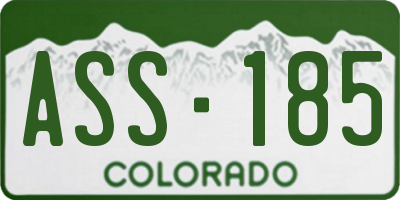 CO license plate ASS185