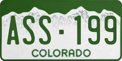 CO license plate ASS199