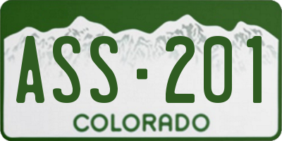 CO license plate ASS201