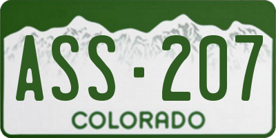 CO license plate ASS207