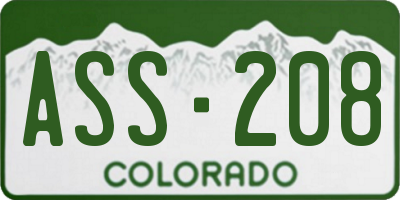 CO license plate ASS208