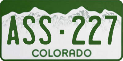 CO license plate ASS227
