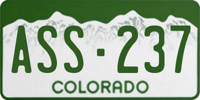 CO license plate ASS237