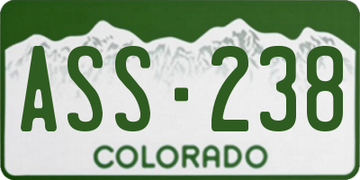 CO license plate ASS238