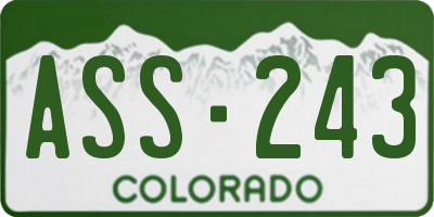 CO license plate ASS243
