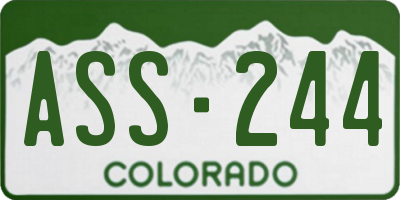 CO license plate ASS244