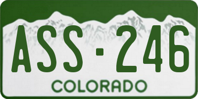 CO license plate ASS246