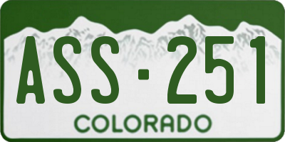 CO license plate ASS251