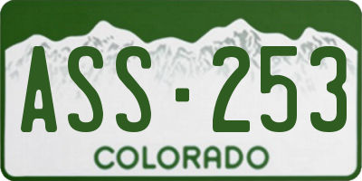 CO license plate ASS253
