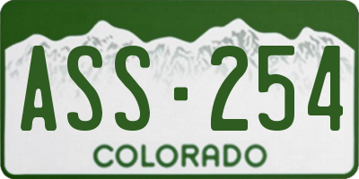 CO license plate ASS254
