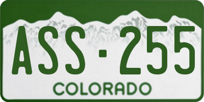 CO license plate ASS255