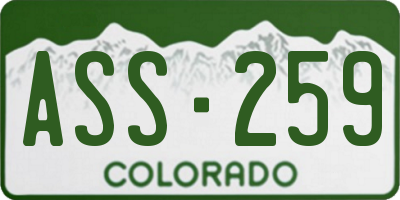 CO license plate ASS259