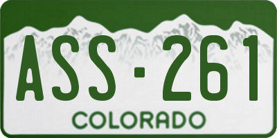 CO license plate ASS261