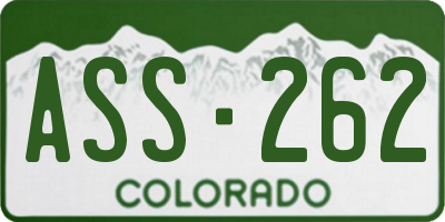 CO license plate ASS262