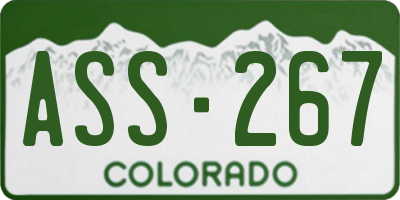 CO license plate ASS267
