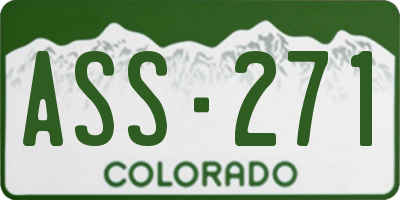 CO license plate ASS271