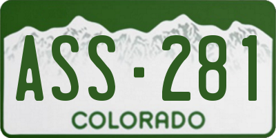 CO license plate ASS281