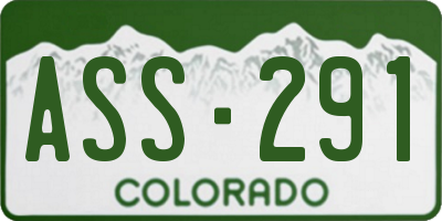 CO license plate ASS291