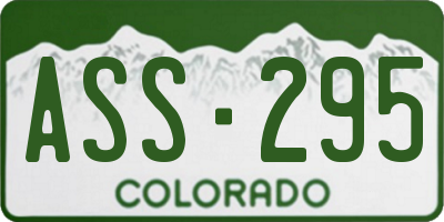 CO license plate ASS295