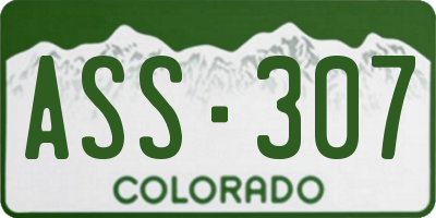 CO license plate ASS307