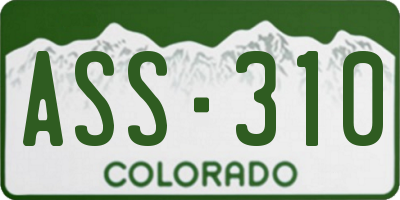 CO license plate ASS310