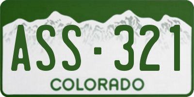 CO license plate ASS321