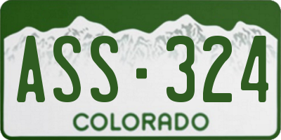 CO license plate ASS324